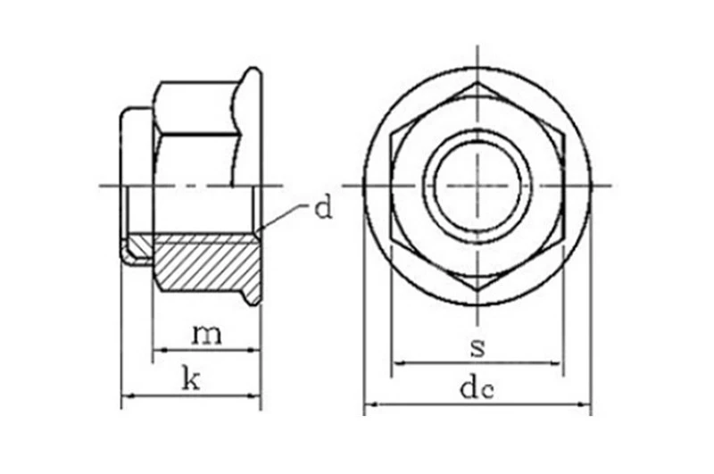 Hex Flange Nut 1 Hex Flange Nut 1