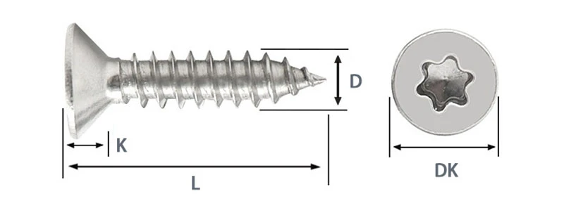 torx flat head self tapping screw 1 torx flat head self tapping screw 1